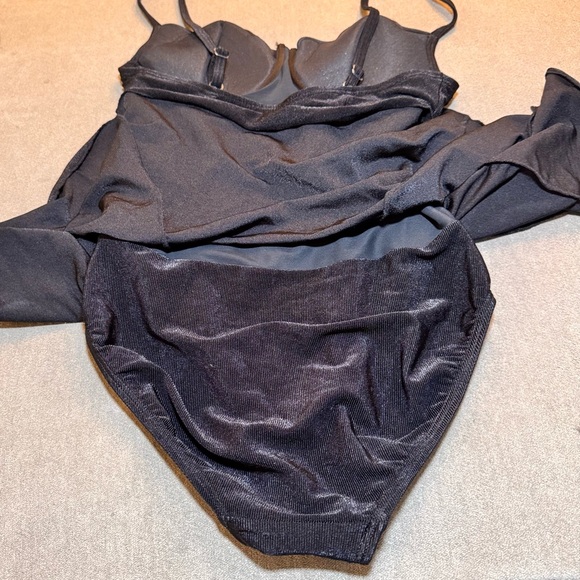 Vintage Newport News Black One Piece Swim Dress - Picture 5 of 6